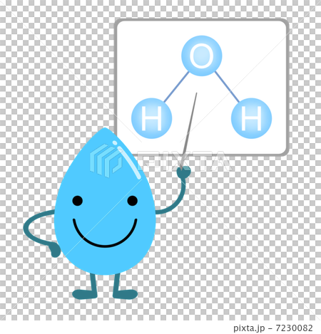 水の化学式のイラスト素材