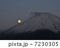 富士山を転がる月 7230305