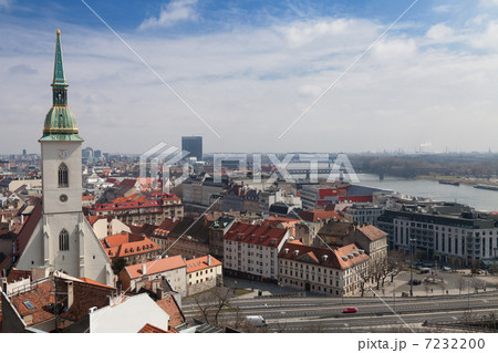 Bratislava roof and medieval church 7232200