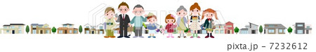 三世代家族町並み 三世代家族町並み 7232612
