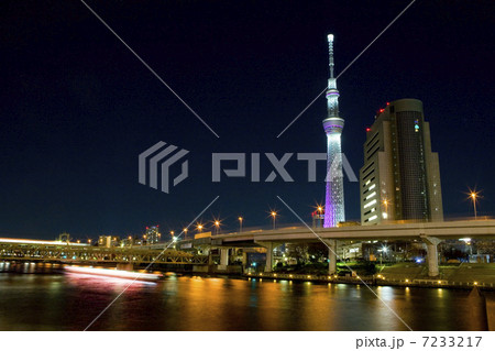 スカイツリーとビル群の夜景 7233217