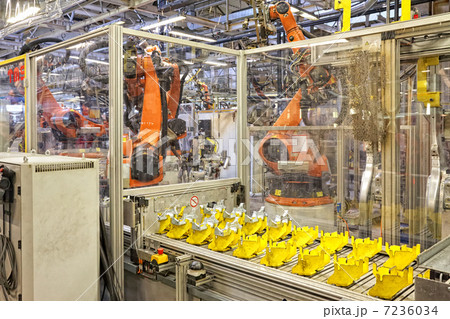 robots in a car factory 7236034