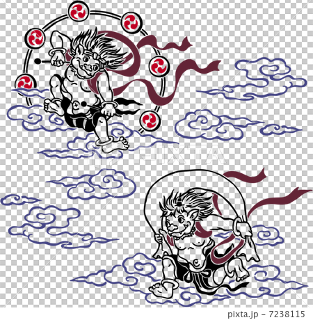 風神 雷神のイラスト素材