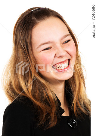 girl in a black coat girl in a black coat 7240690