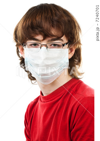 teenager with glasses and mask 7240701