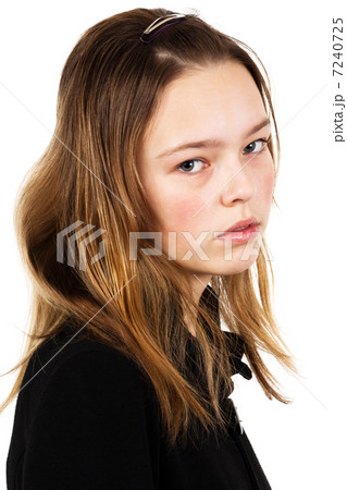 girl in a black coat 7240725