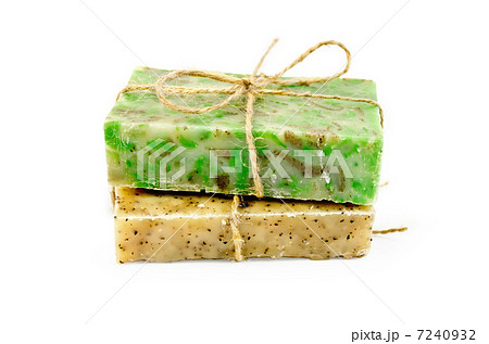 Soap homemade two with rope 7240932