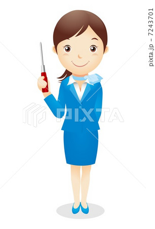 ビジネス女性（水色）イラスト 7243701