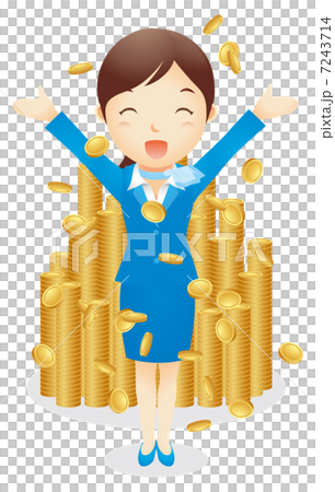 Business woman (light blue) Illustration Business woman (light blue) Illustration 7243714