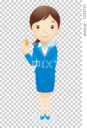 Business woman (light blue) Illustration Business woman (light blue) Illustration 7243715
