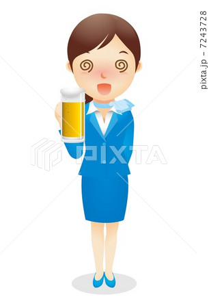 ビジネス女性（水色）イラスト 7243728