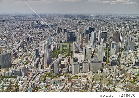 新宿駅付近の空撮 7248470
