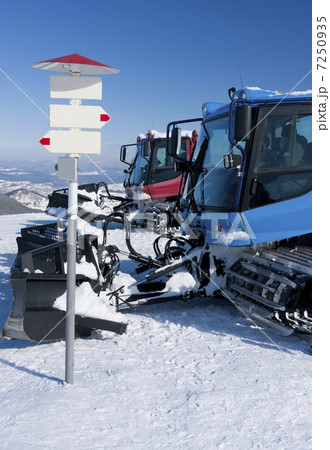 Two Snowcats and the Signboard 7250935