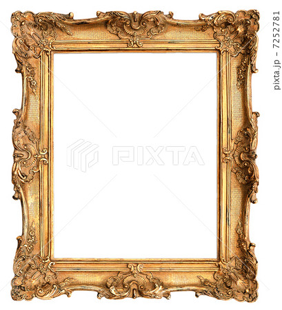 antique golden frame isolated on white antique golden frame isolated on white 7252781