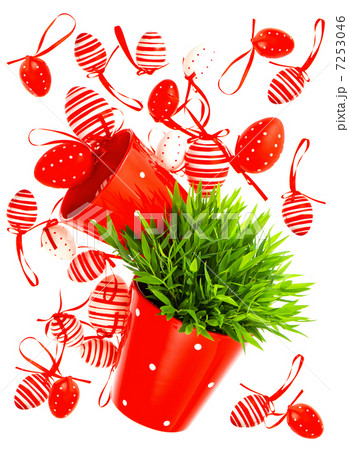 red painted easter eggs with green grass red painted easter eggs with green grass 7253046