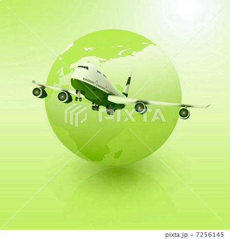 airliner with a globe 7256145
