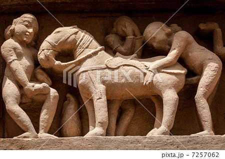 Erotic bas relieves, Khajuraho, India 7257062