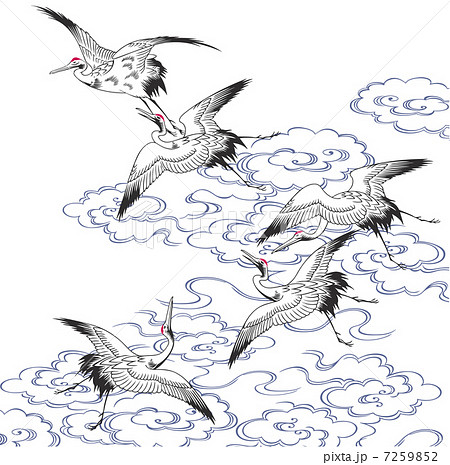 飛び立つ鶴のイラスト素材 7259852 Pixta