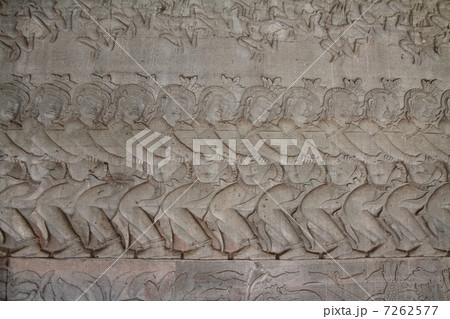 アンコール・ワット　乳海攪拌のレリーフ 7262577