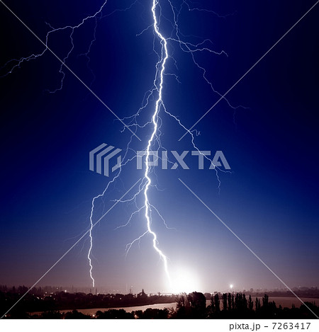 Big lightning over small town 7263417