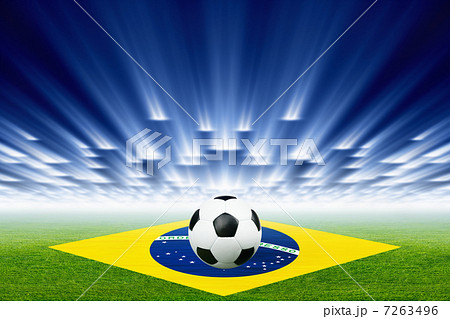 Soccer ball, stadium, spotlights Soccer ball, stadium, spotlights 7263496