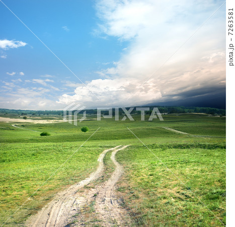 Road and storm clouds Road and storm clouds 7263581