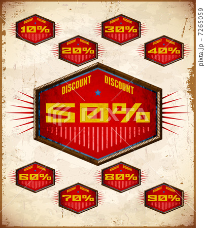 Set of vintage labels with sale percent Set of vintage labels with sale percent 7265059