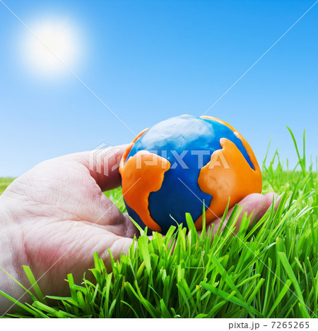 Globe of the plasticine in the hand Globe of the plasticine in the hand 7265265