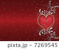 Red background with hearts. 7269545