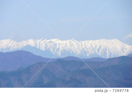 坂城町南条から見た北アルプス 7269778