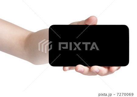 female teen hand showing generic touch device female teen hand showing generic touch device 7270069