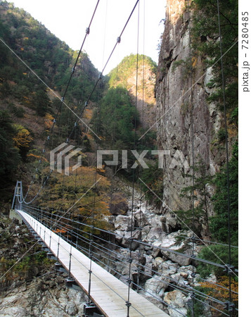 大杉谷の平等嵓と吊り橋 7280485