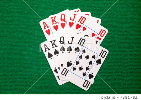 Poker cards with royal flush combination 7281782