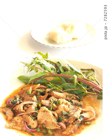 タイ料理　豚肉香草サラダ　ナムトックムー 7282593