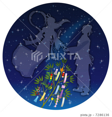 七夕 織姫＆彦星_01 笹飾り 7286136