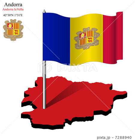 andorra wavy flag over map andorra wavy flag over map 7288940
