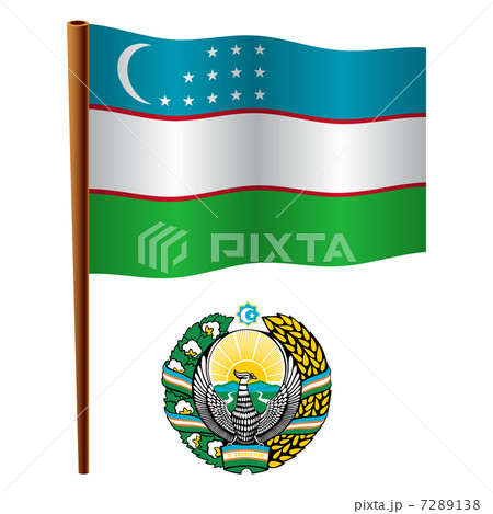 uzbekistan wavy flag 7289138