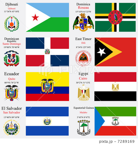 world flags and capitals set 7 7289169