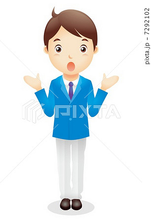 ビジネス男性（水色）イラスト 7292102