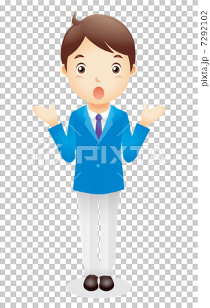 ビジネス男性（水色）イラスト 7292102