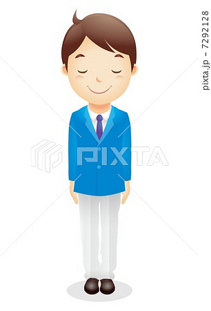 ビジネス男性（水色）イラスト 7292128