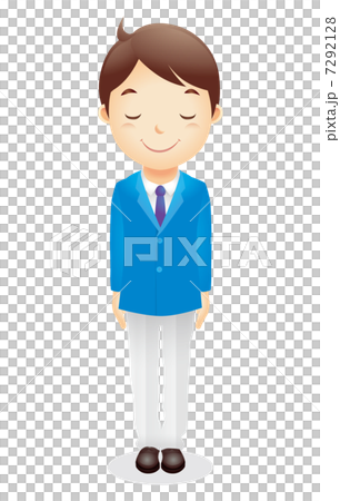 ビジネス男性（水色）イラスト 7292128