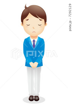 ビジネス男性（水色）イラスト 7292129