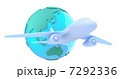 飛行機と地球（水色） 7292336