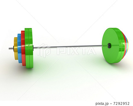 Barbell on white background Barbell on white background 7292952