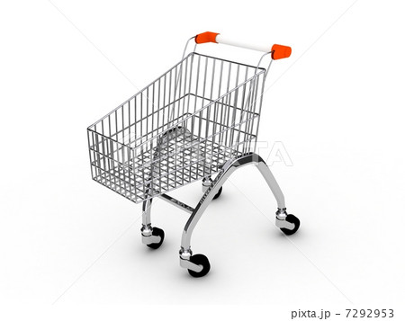 Shoping cart over white Shoping cart over white 7292953