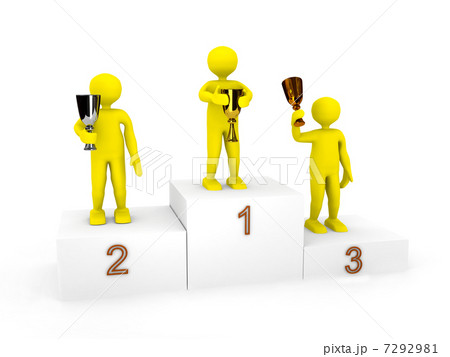 3d persons on podium 3d persons on podium 7292981