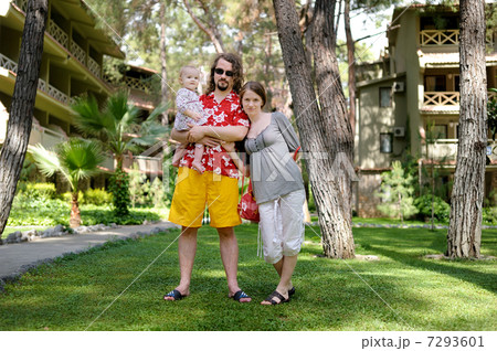 Young family at a vacation 7293601