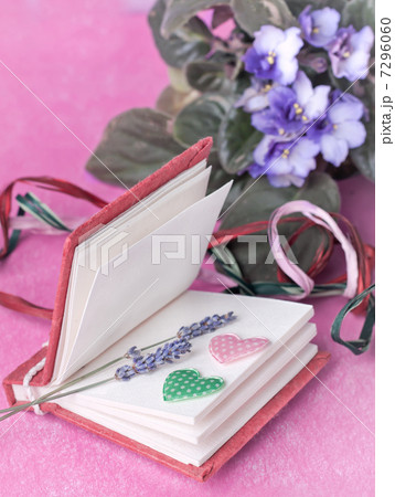 small diary with lavender and hearts 7296060