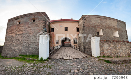 Spring Zolochiv castle bridge gate view (Ukraine) Spring Zolochiv castle bridge gate view (Ukraine) 7296948